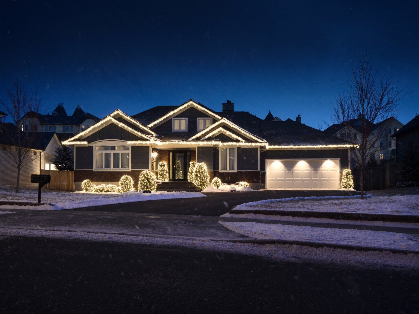 Maison illuminée pour les Fêtes à Blainville